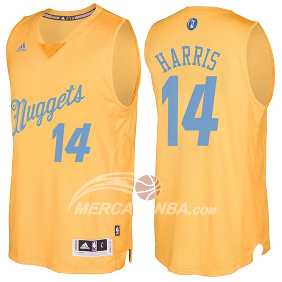 Maglia NBA Christmas 2016 Gary Harris Denver Nuggets Dorato